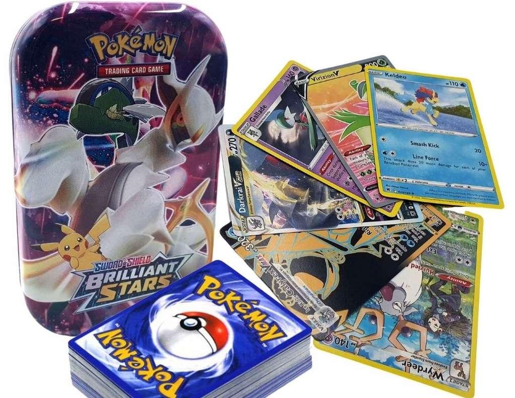 Original Pokemon Trading Card Game in Metal Tin + 30 Additional Cards