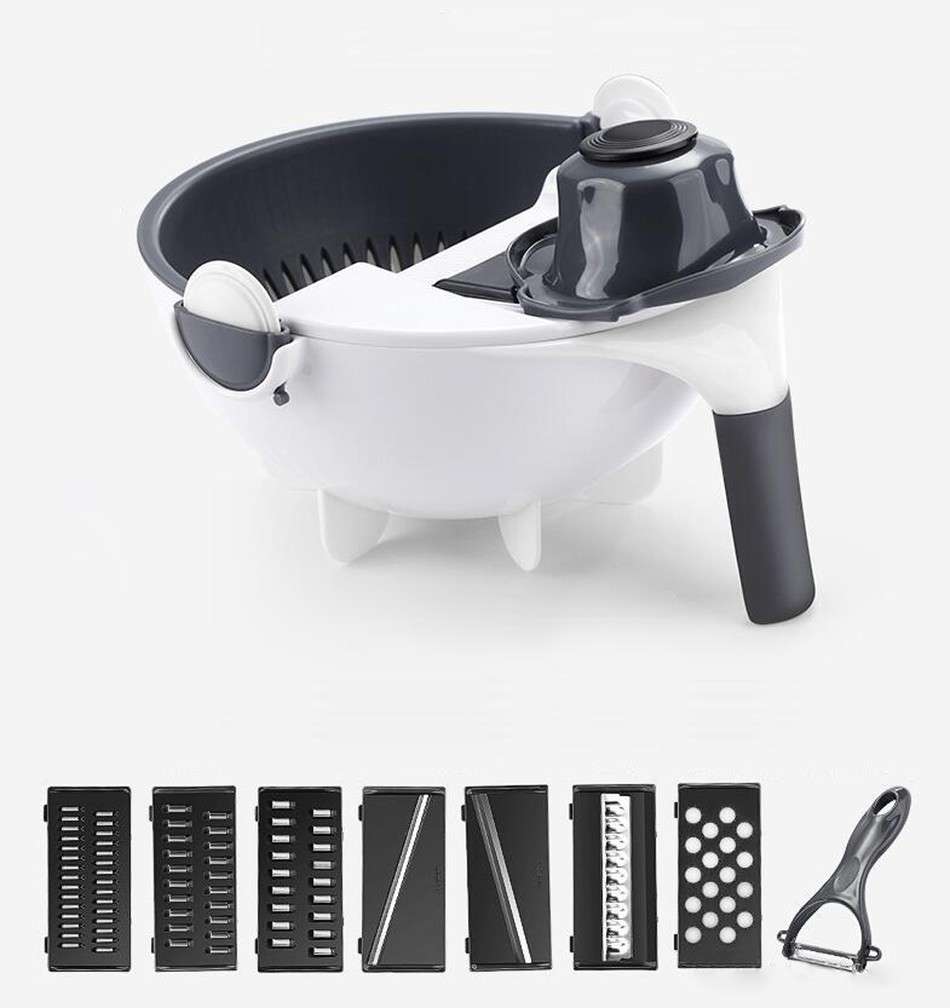 9 in 1 Vegetable Chopper Bowl & Colander Set