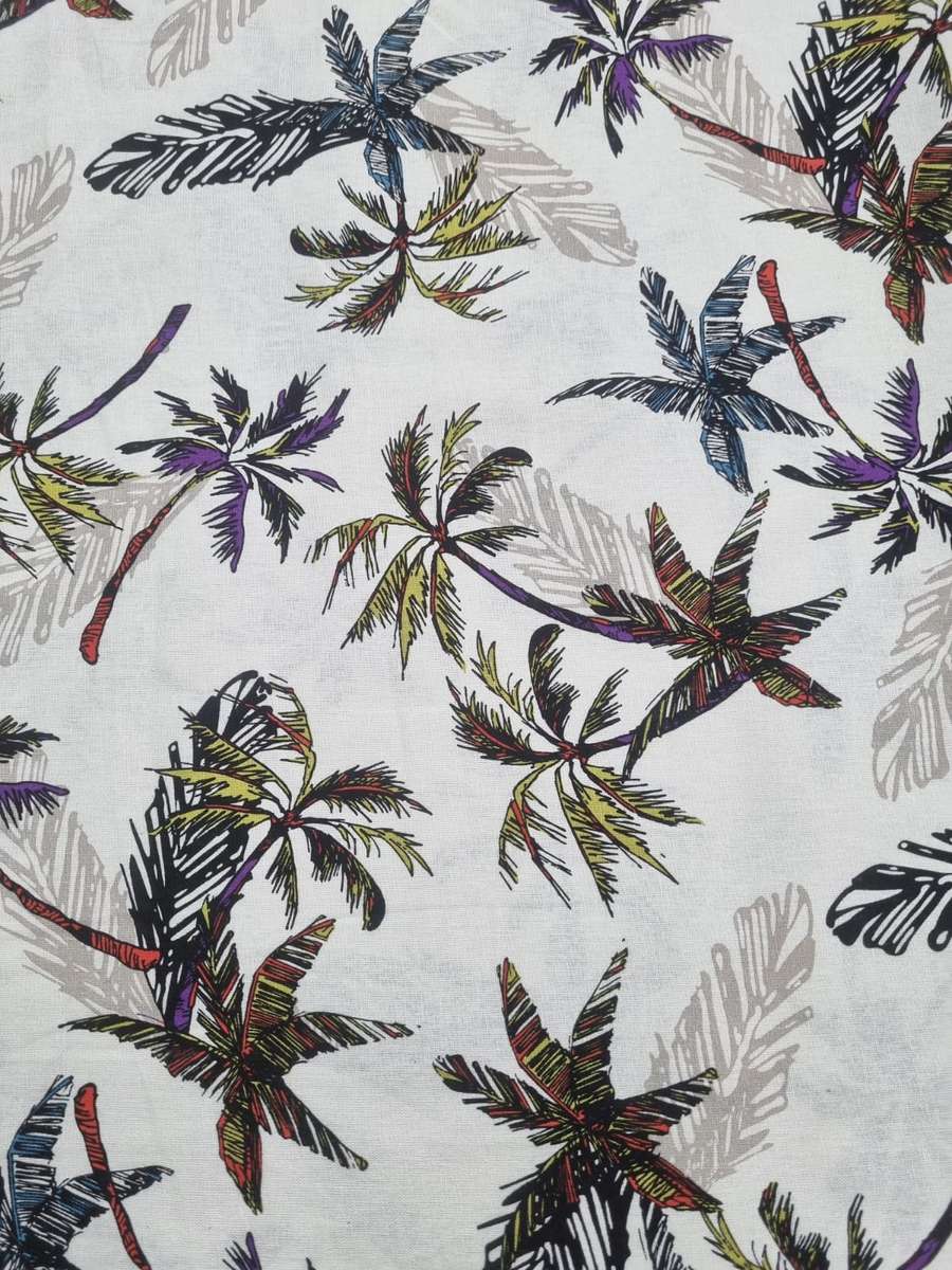 Linen Rayon Print #15 Pink