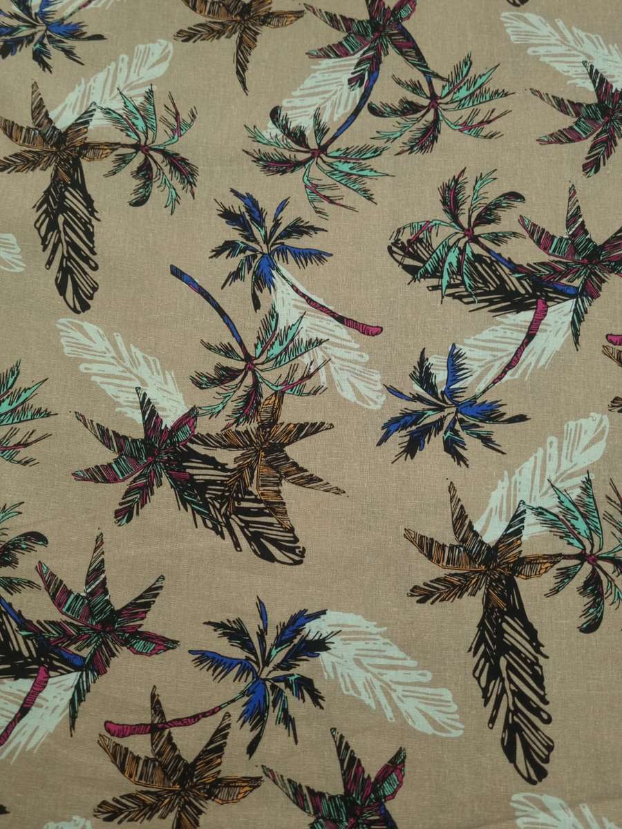 Linen Rayon Print #15 Pink