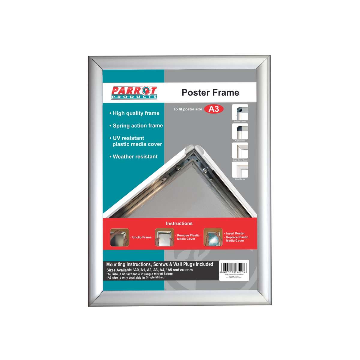 Poster Frame (A3 - 460*330mm - Single Mitred - Econo)