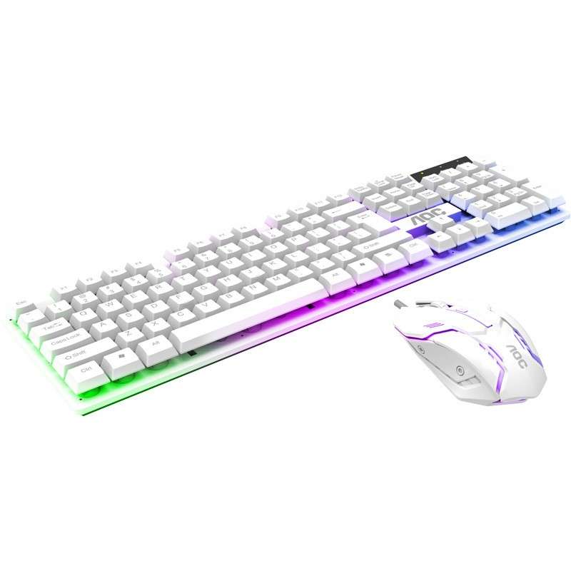 Wired Keyboard Mouse Combo RGB Backlit LED Gaming keyboard