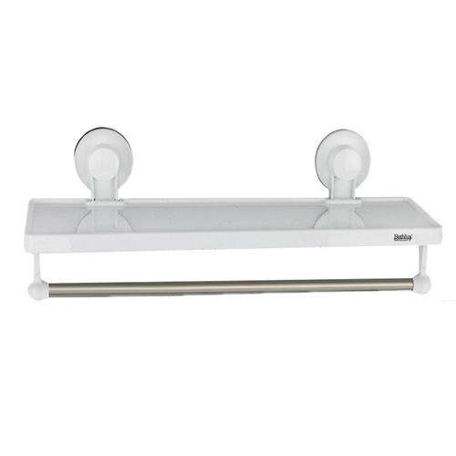 Bathlux Shelf With Handtowel Rack With Suction Cup