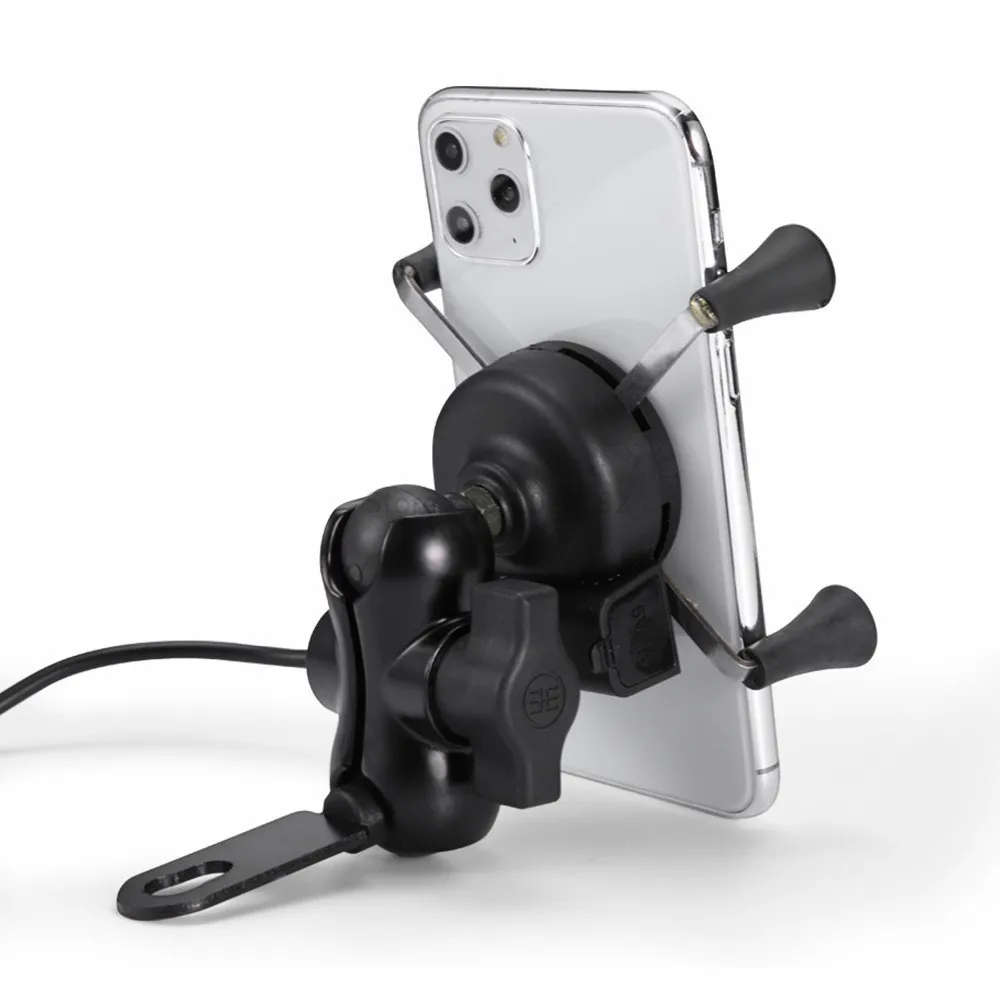 Jadkinsta Charging Function Outdoor Motorcycle Phone Holder Stand Mount Bracket for Gopro Cellphon
