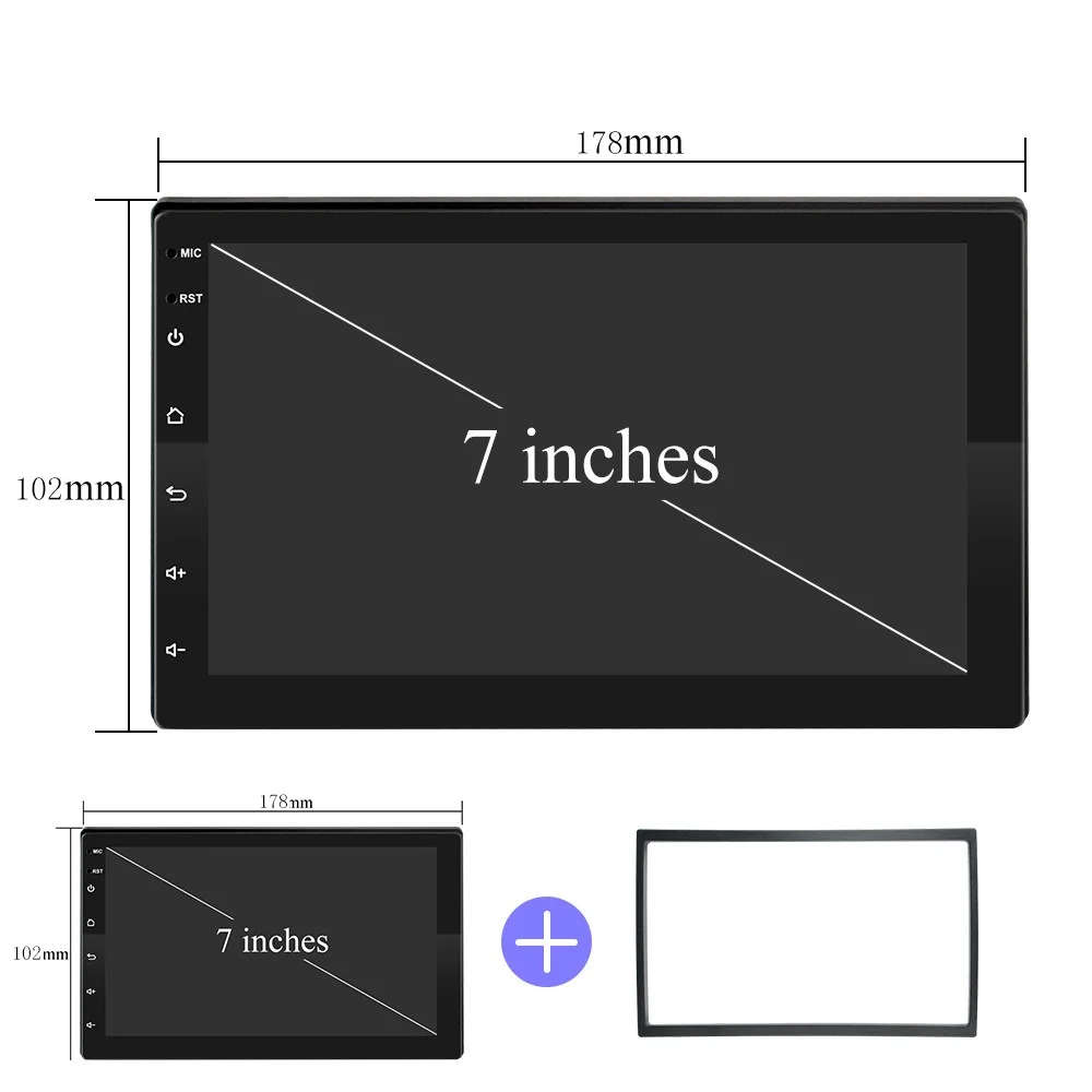 2 Din Android 8.1 Car Radio multimedia Player Universal GPS Navigation Bluetooth WiFi 2din