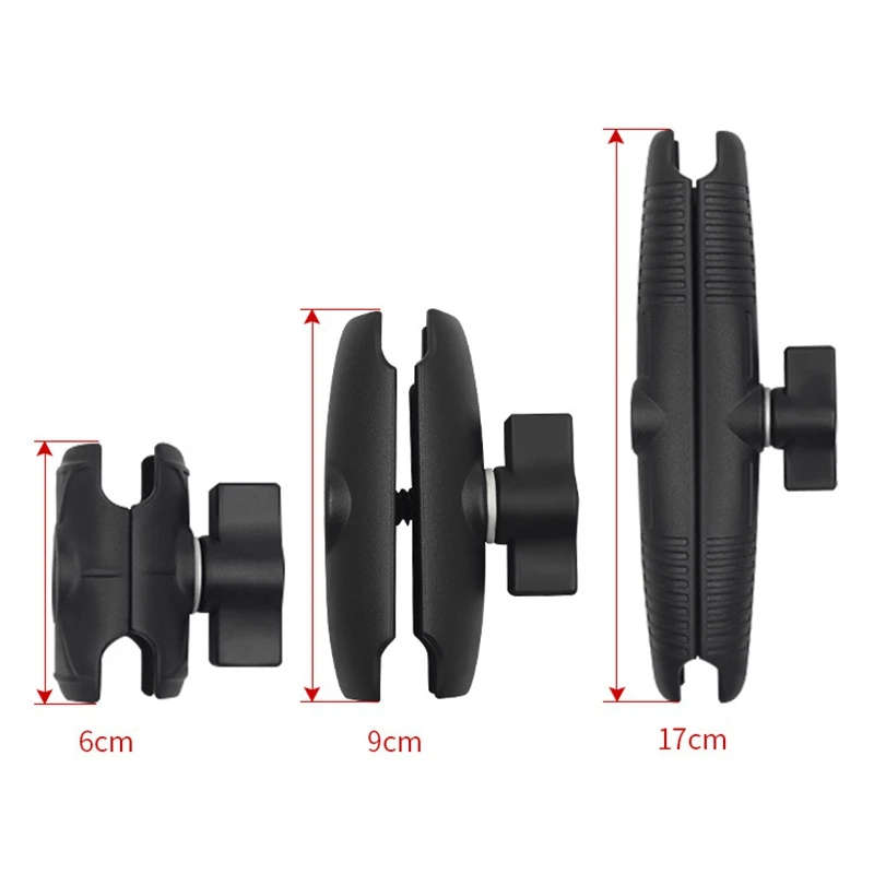 Arm Double Socket Arm for RAM with 1 Inch Ball Base Mount Motorcycle Camera Extension Arm