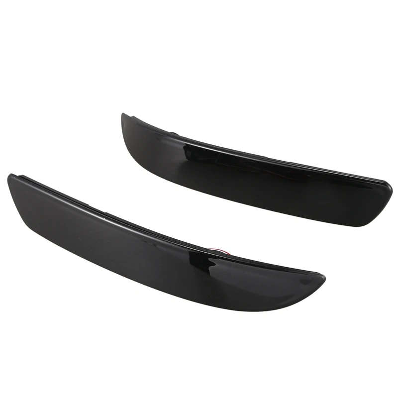 1 Pair Black Car Rear Bumper Marker LED Brake Stop Lights Reflector Lamps, for BMW X5 X6 M E70 E71