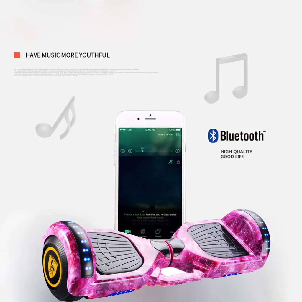 Hoverboard With Bluetooth Speaker and LED lights
