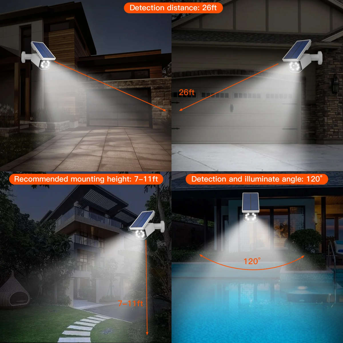 LED Solar Motion Sensor Lamp Outdoor Simulation Dummy Camera Waterproof