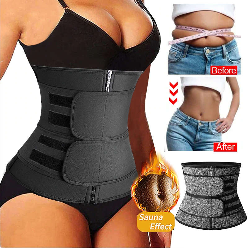 Waist Training Corset with Sauna Effect-Black