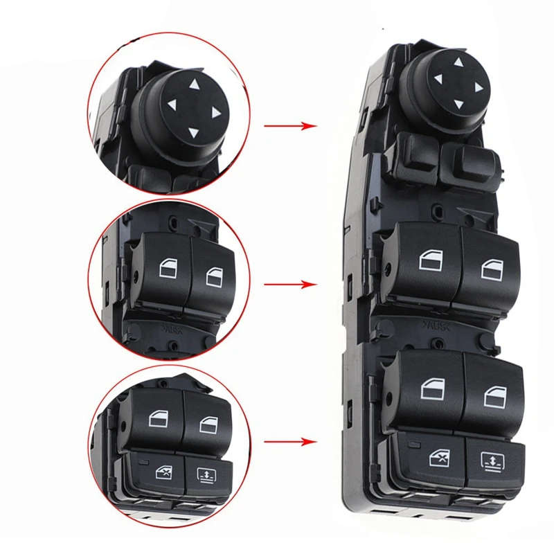 Car Power Master Window Switch Window Control Switch 61319238240 for-BMW 5 6 7 Series 530 525 640