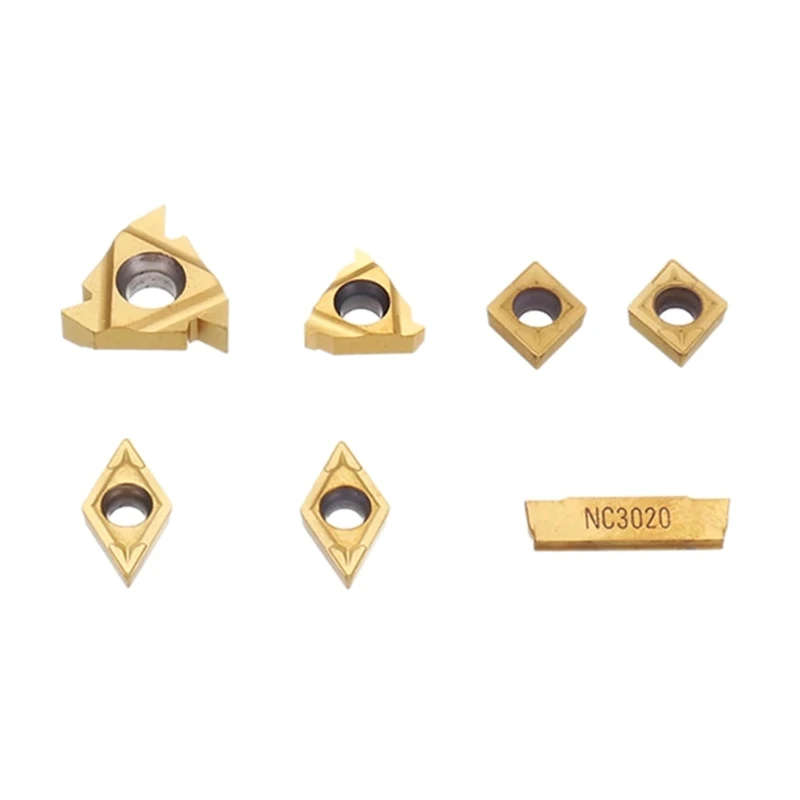 7pcs Turning Tool Carbide Inserts for 12mm Shank Lathe Boring Bar Turning Tool