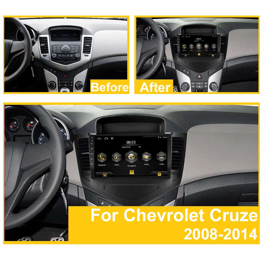 2Din Car Android 8.1 Radio Player For 2013-15 Chevrolet Cruze GPS AM Car Radio Touchscreen