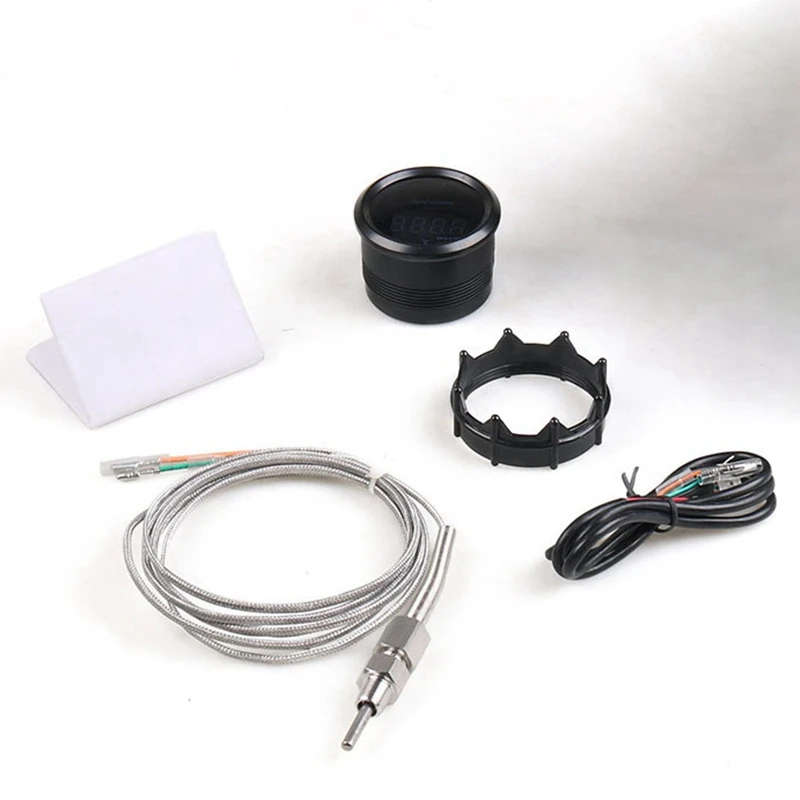 2 Inch 52mm Exhaust Gas Temp Gauge Digital Exhaust Temperature EGT EXT Gauge Blue Led Car Gauge