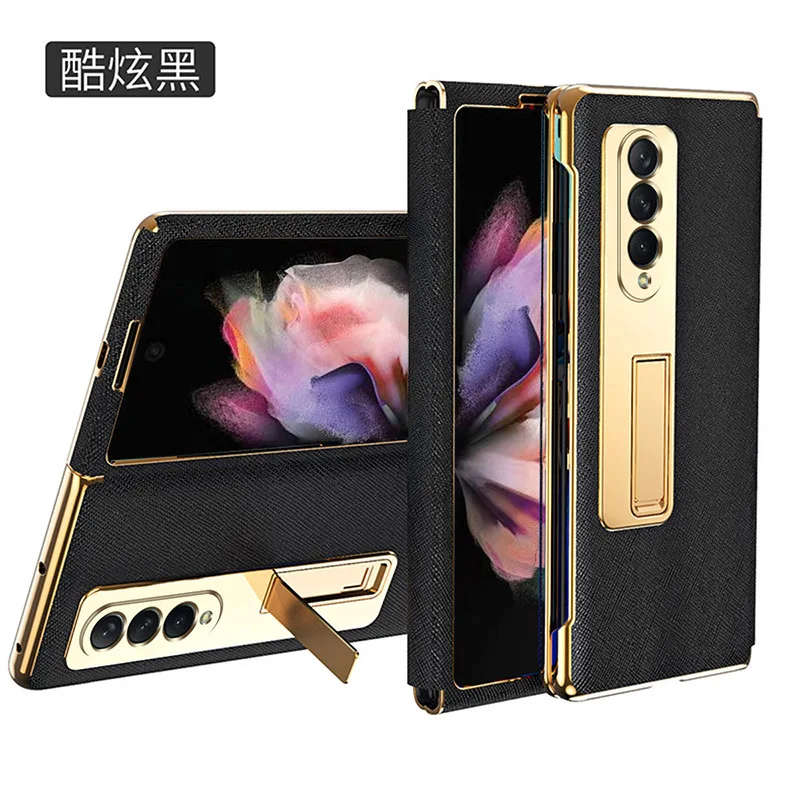 For Samsung Galaxy Z Fold3 5G Luxury PU Leather Mobile Phone Case For galaxy z fold3 z fol
