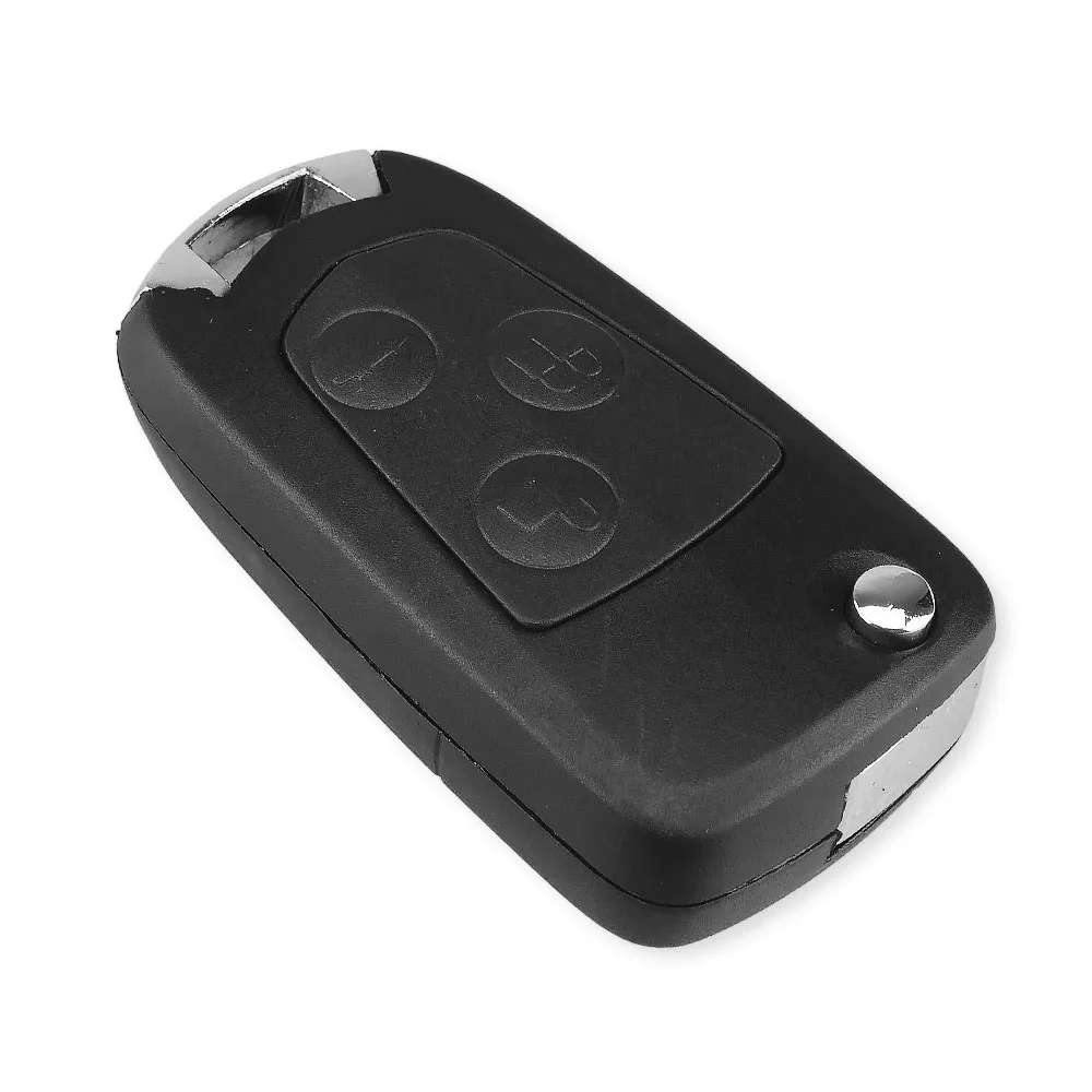 3 Buttons Replacement Remote Case Fob Flip Folding Car Key Shell Blank For Ford Mondeo