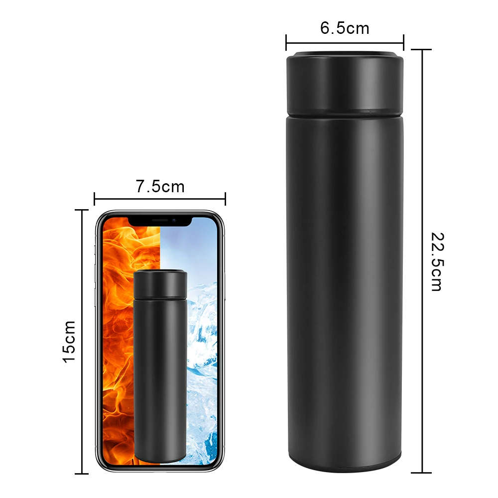 500ml Smart Water Bottle Stainless Steel