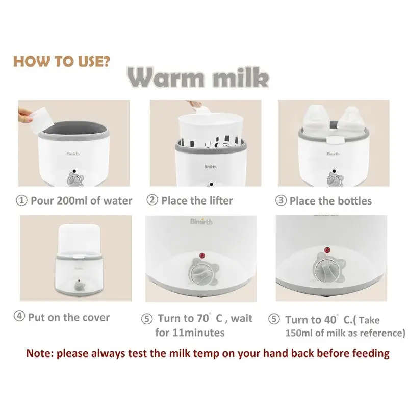 Bottle Sterilizer Baby Milk Food Bottle Warmer Baby Food