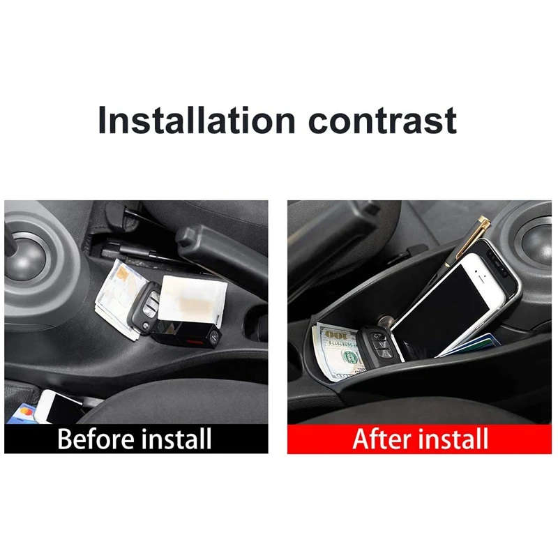 Car Armrest Center Handbrake Storage Box for Benz Smart 453 Fortwo Forfour 2015-