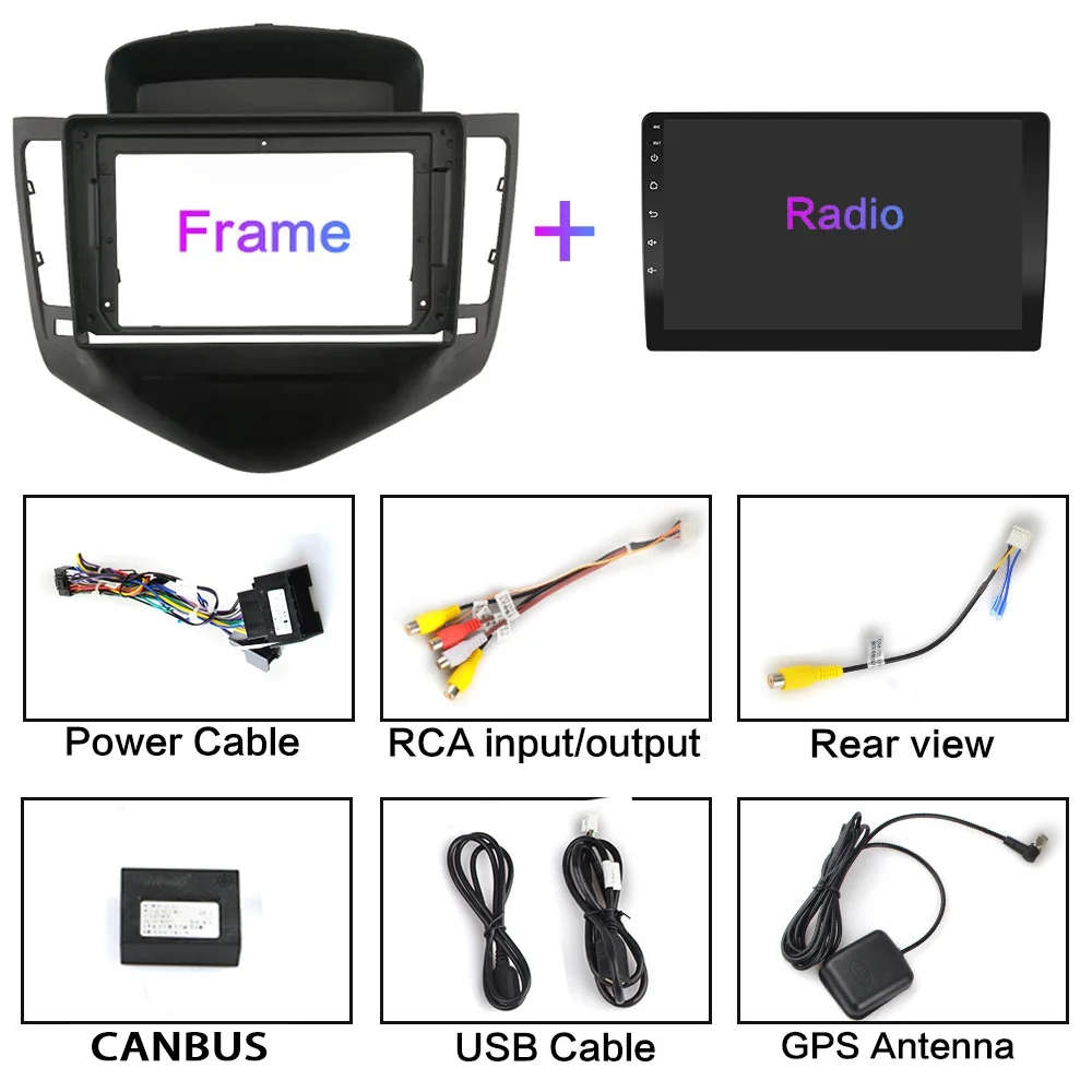 2Din Car Android 8.1 Radio Player For 2013-15 Chevrolet Cruze GPS AM Car Radio Touchscreen