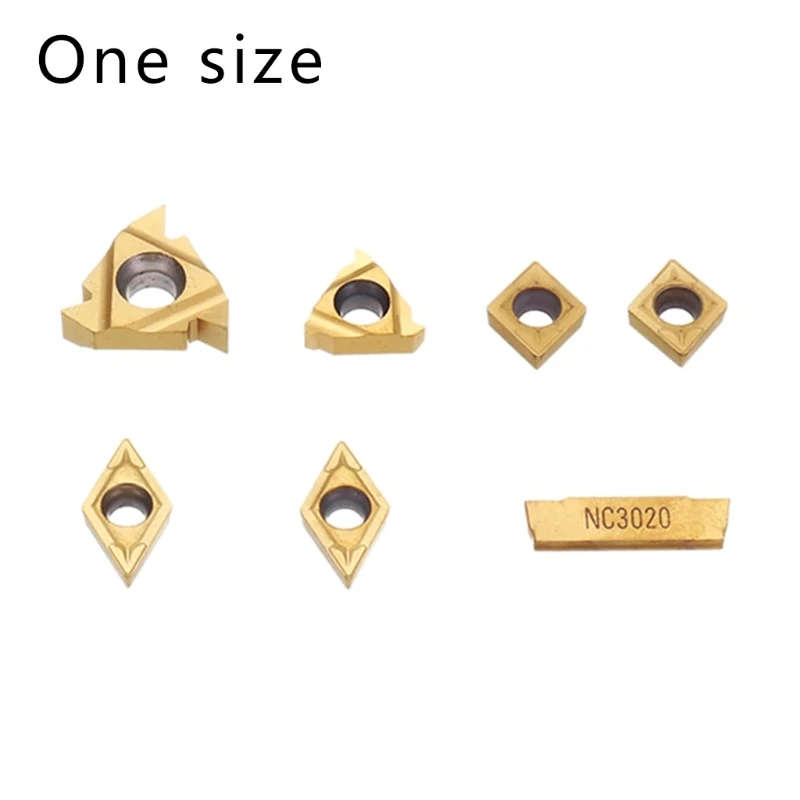 7pcs Turning Tool Carbide Inserts for 12mm Shank Lathe Boring Bar Turning Tool