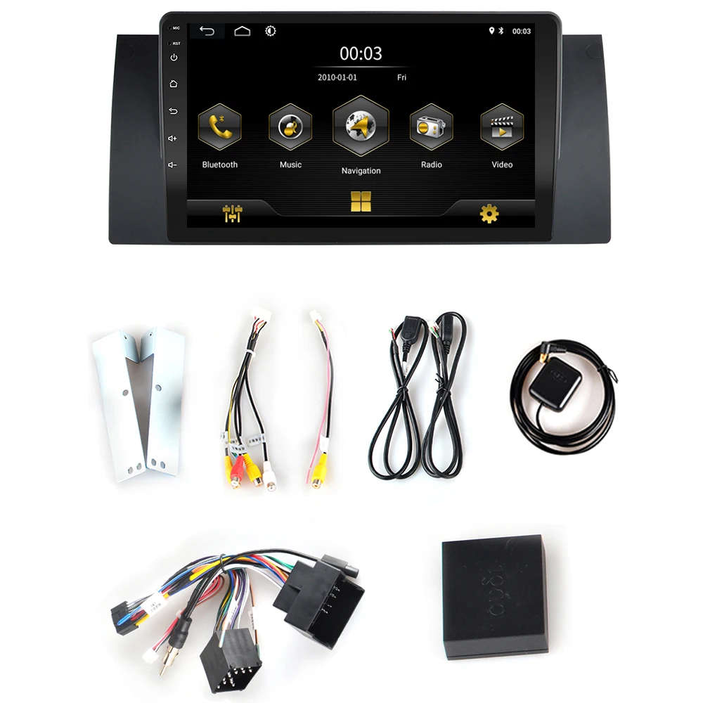 4G Android 8.1 2 din Car Auto Radio for BMW 5 E39 E53 X5 1995-06 Navigation AM GPS
