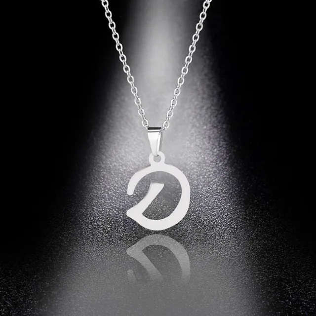 Genuine Letter " D " Pendant ONLY -  Stainless Steel  - DO NOT FADE