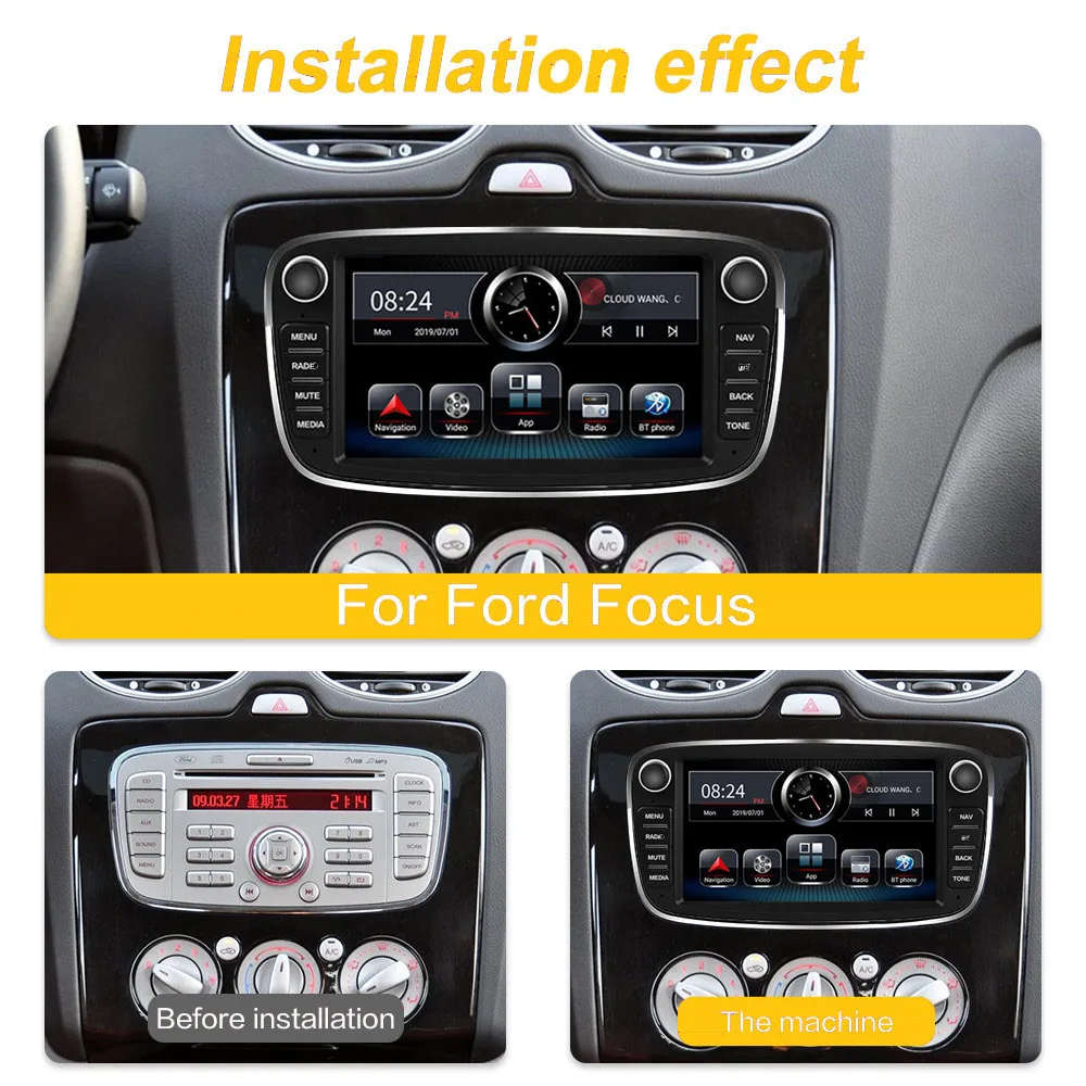 Car Radio 2 Din Multimedia Player For Ford Focus MP5 Bluetooth TF USB RDS HD USB Camera Car Player