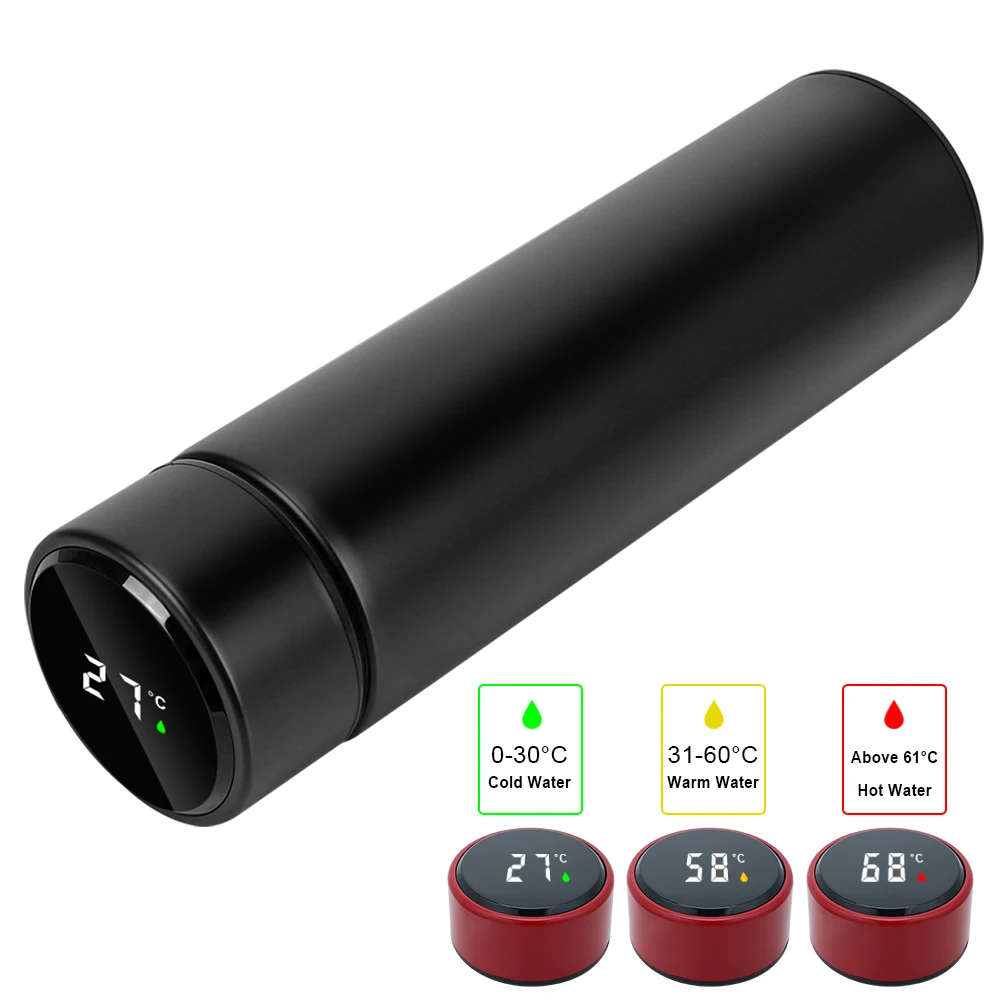 500ml Smart Water Bottle Stainless Steel