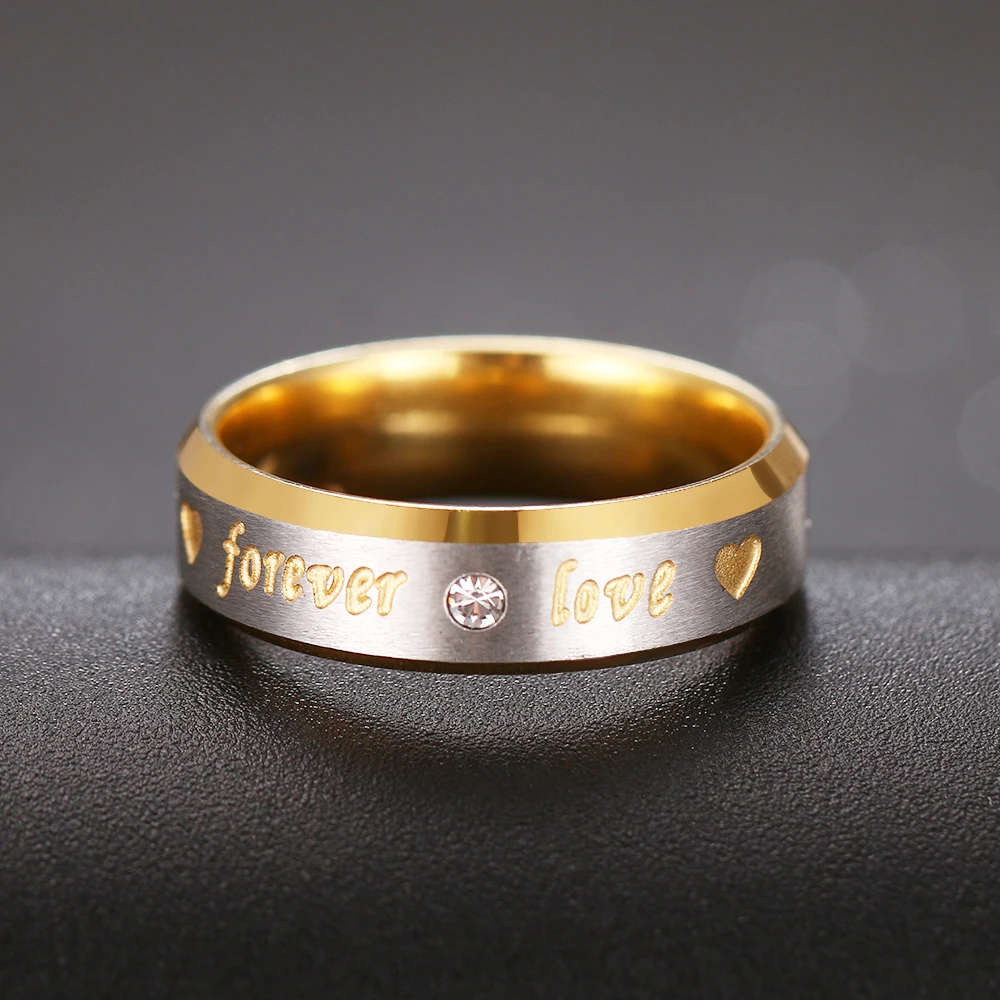 Retail Price R 850 Genuine Stainless Steel Wedding Engagement Ring Gold Color Size 9