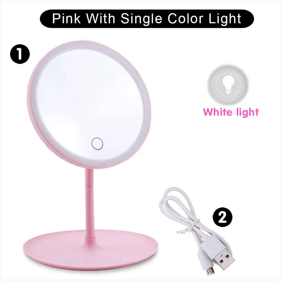 LED Makeup Mirror Storage Tray