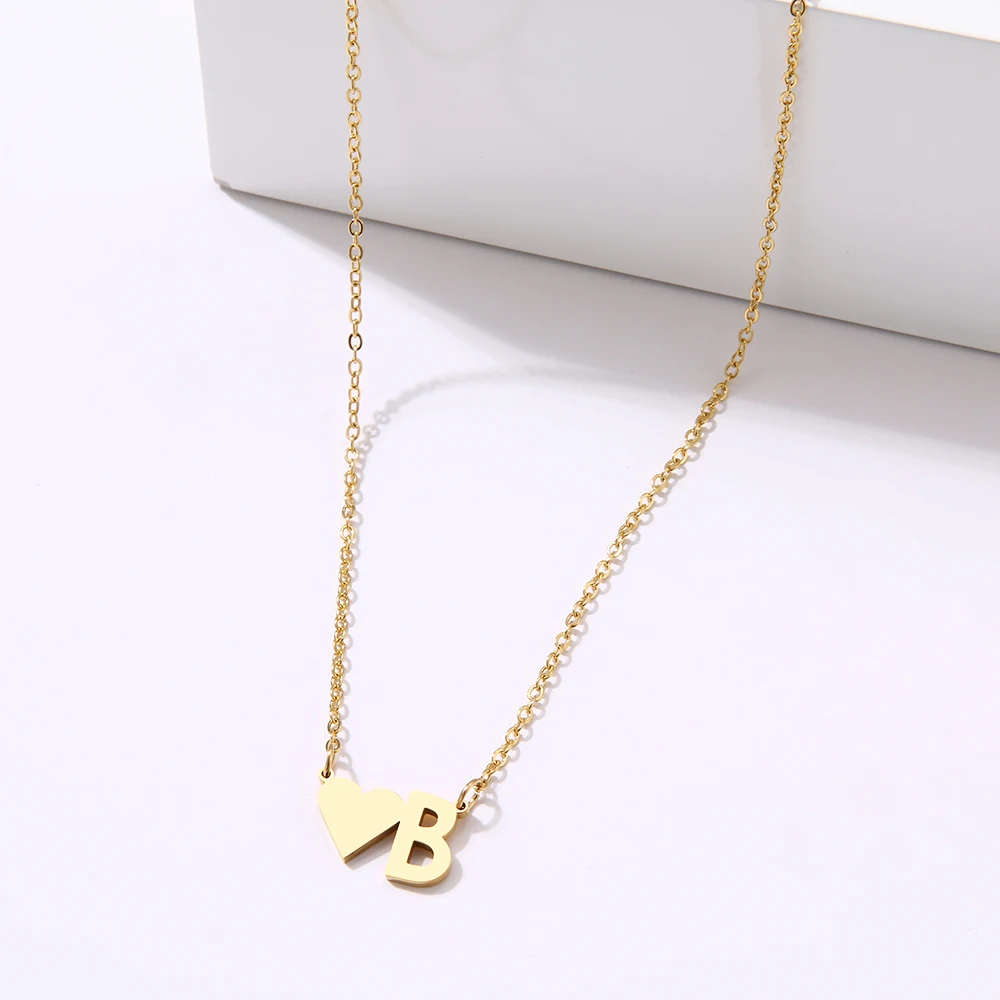 GENUINE Initial Letter " B " Name Choker Stainless Steel Necklace - DO NOT FADE