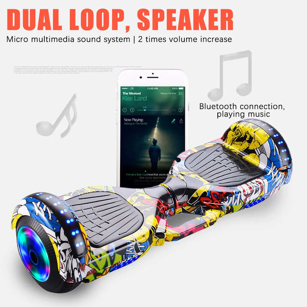 Hoverboard 6.5 inch With Bluetooth Speaker ( Multi-color Only)