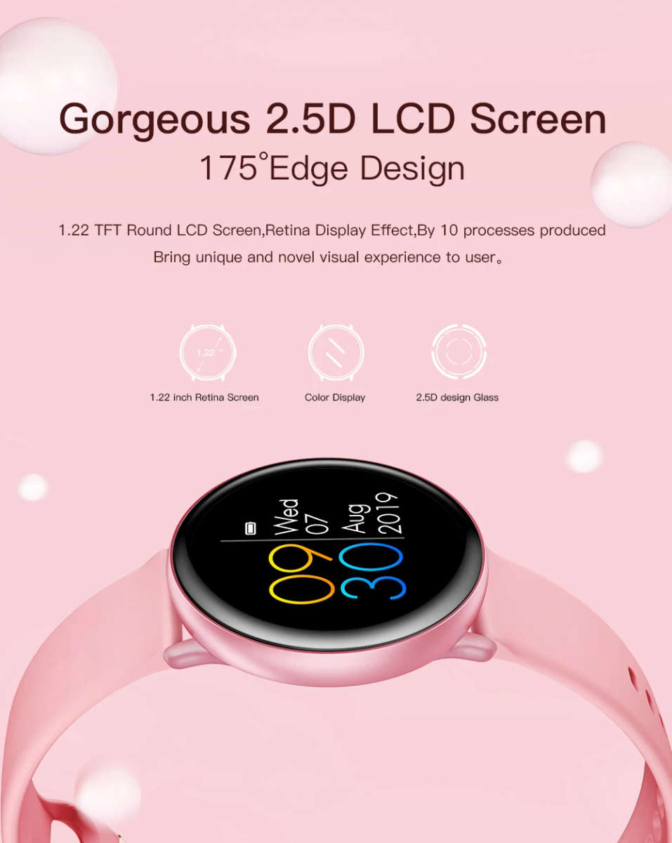 SN59 Smart Watch| IP68 Waterproof Fitness Activity Tracker Heart Rate Monitor Bluetooth Brim Sport