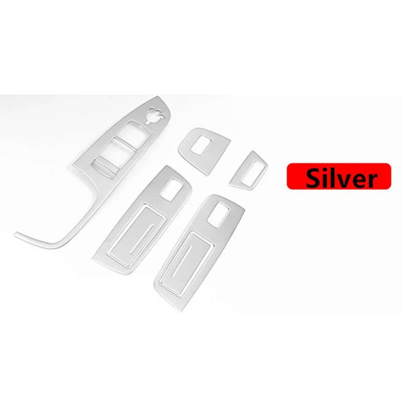 7Pcs Car Door Armrest Window Lifter Switch Buttons Decoration Frame Cover Trim for- Q7 2008-2015