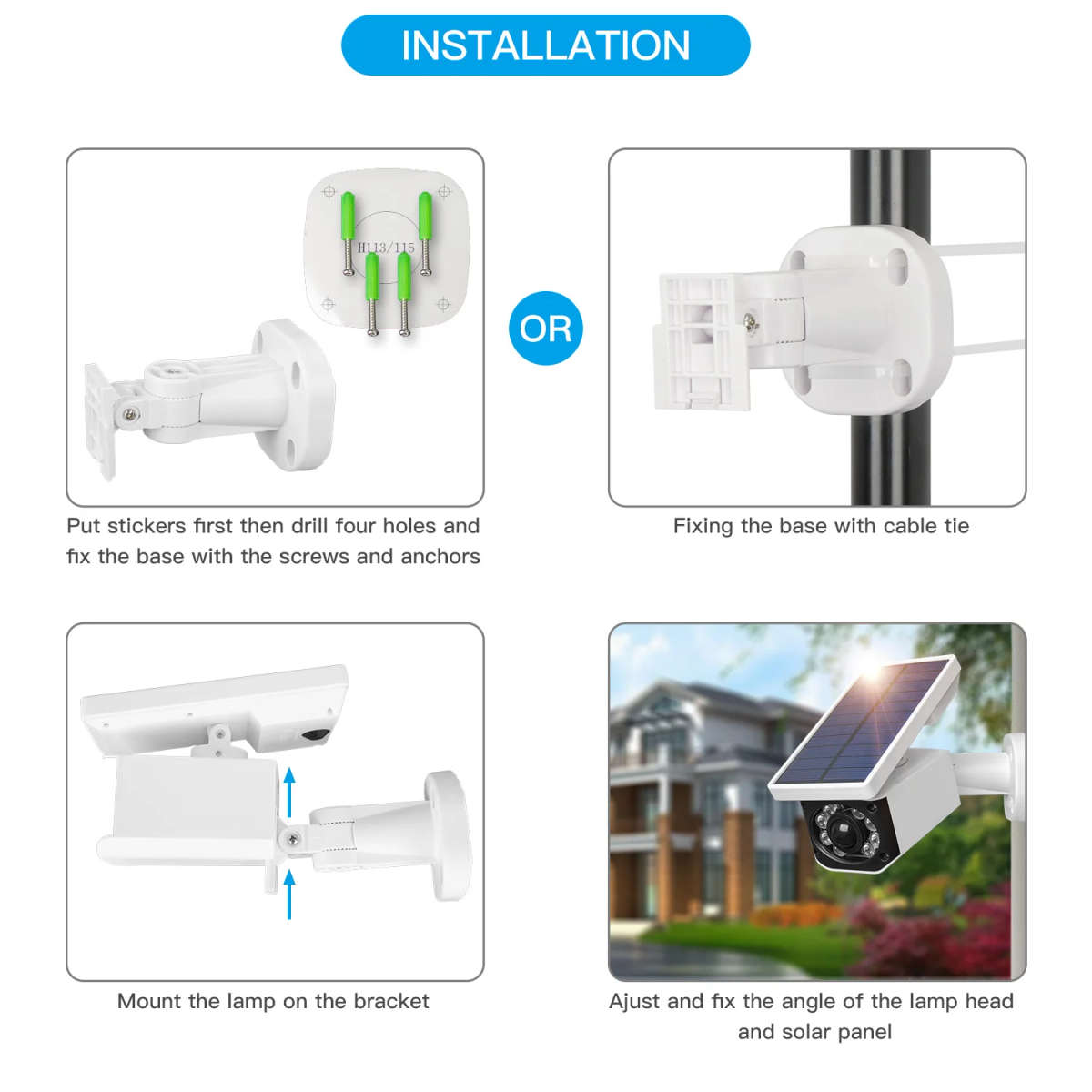 LED Solar Motion Sensor Lamp Outdoor Simulation Dummy Camera Waterproof