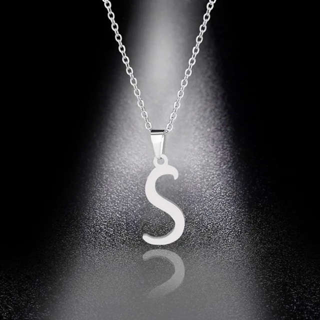 Genuine Letter ` S ` Pendant Stainless Steel  - DO NOT FADE