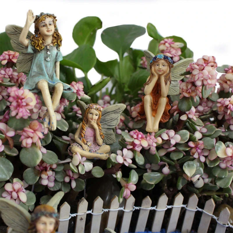 Fairy Garden - 6pcs Miniature Fairies Figurines Accessories for Outdoor or House Decor Fai
