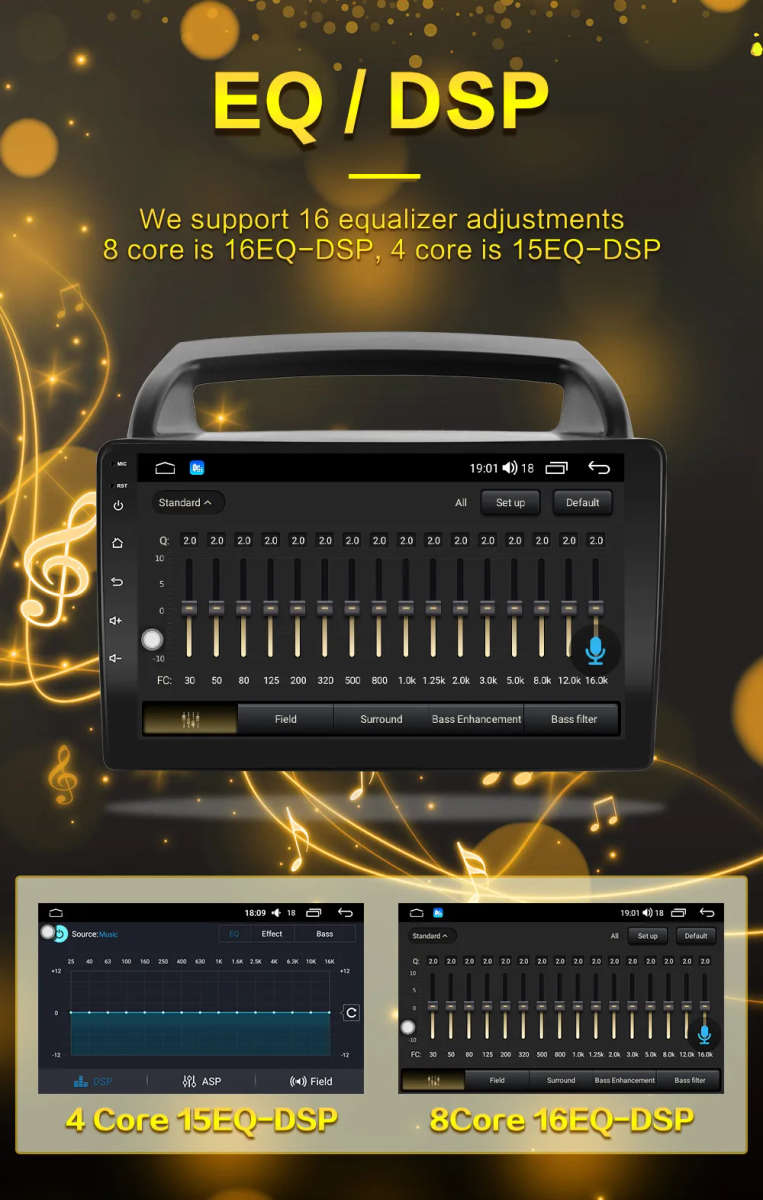 Car Radio 1 Din Android 10 Universal Stereo AM RDS DSP Navigation GPS Up Down Adjustable Screen