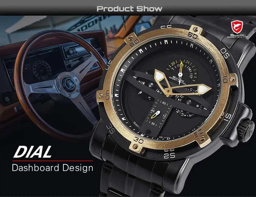 GENUINE SHARK Greenland Shark Sport Watch Men Luxury Brand