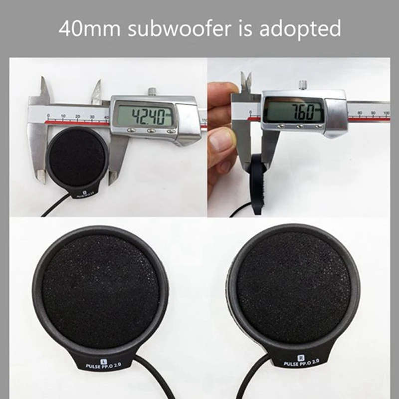 2 Set Motorcycle 5.0 Bluetooth Helmet Intercom Universal Pairing Interphone Headset