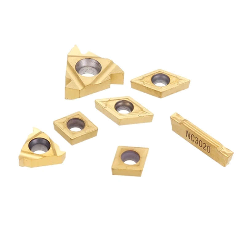 7pcs Turning Tool Carbide Inserts for 12mm Shank Lathe Boring Bar Turning Tool