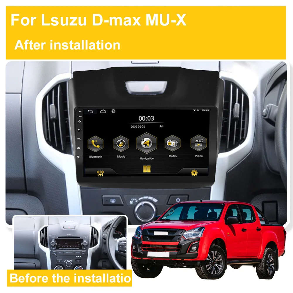 2Din Android For Isuzu D-MAX Chevrolet S10 2015-18 Car Bluetooth Radio Multimedia Player