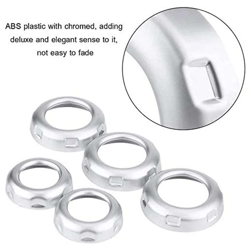 5 Pcs for Land Rover Discovery 4 LR4 Range Rover Sport Volume and Air Conditioning Knobs Trim