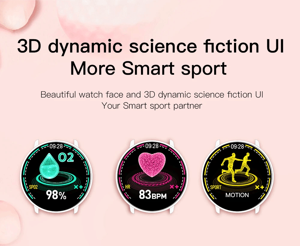 SN59 Smart Watch| IP68 Waterproof Fitness Activity Tracker Heart Rate Monitor Bluetooth Brim Sport