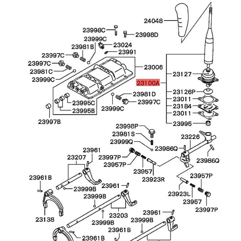 M/T Gear Shift Lever Assy Repair kit For Mitsubishi PAJERO MONTERO II 2nd V31 V32 V33 V43