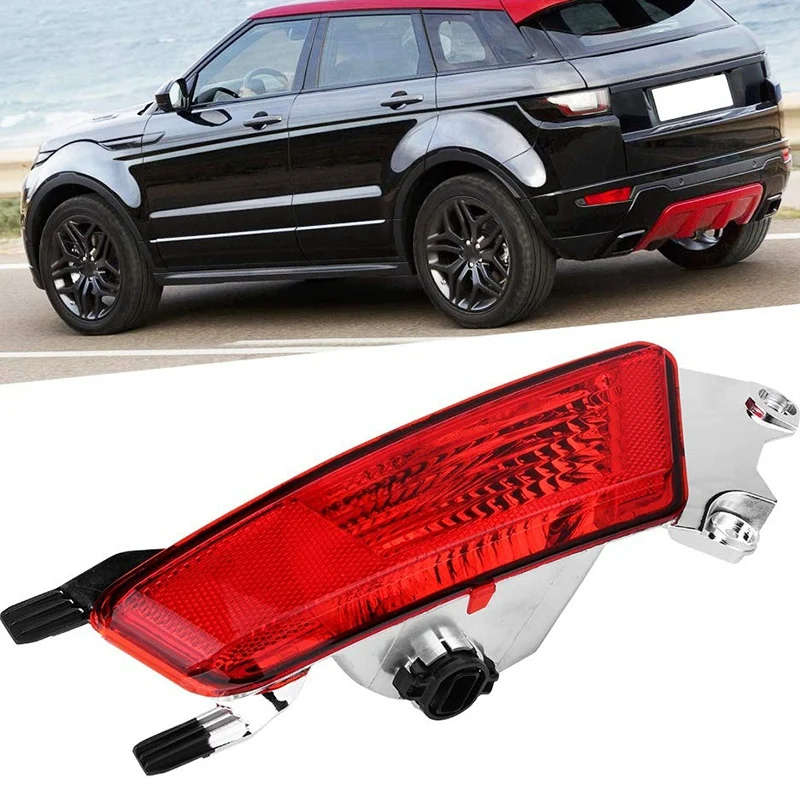 Car Rear Bumper Fog Lights Lamp with Bulb for Range Rover Evoque 2011-2018