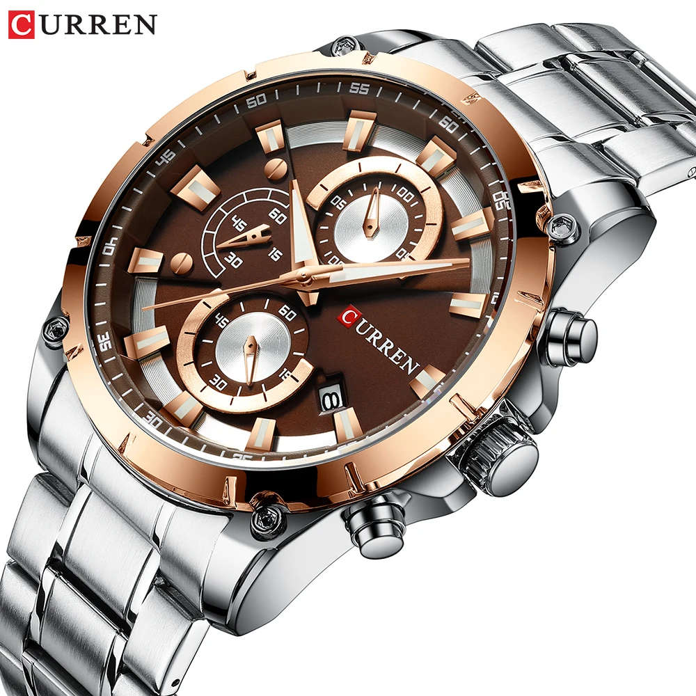Curren Stylish Business Stainless Steel Wrist Quartz Watch For MEN