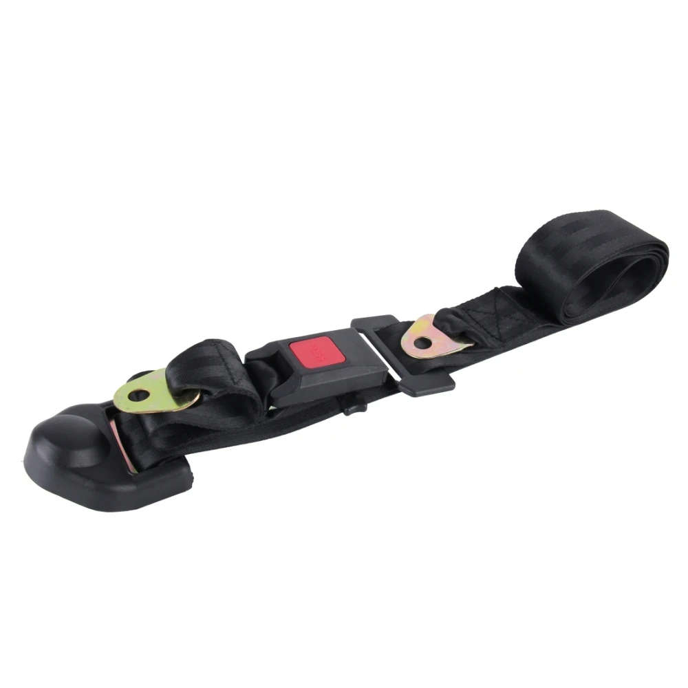 Universal Retractable 3 Point Auto Car Safety Seat Lap Belt Set Kit