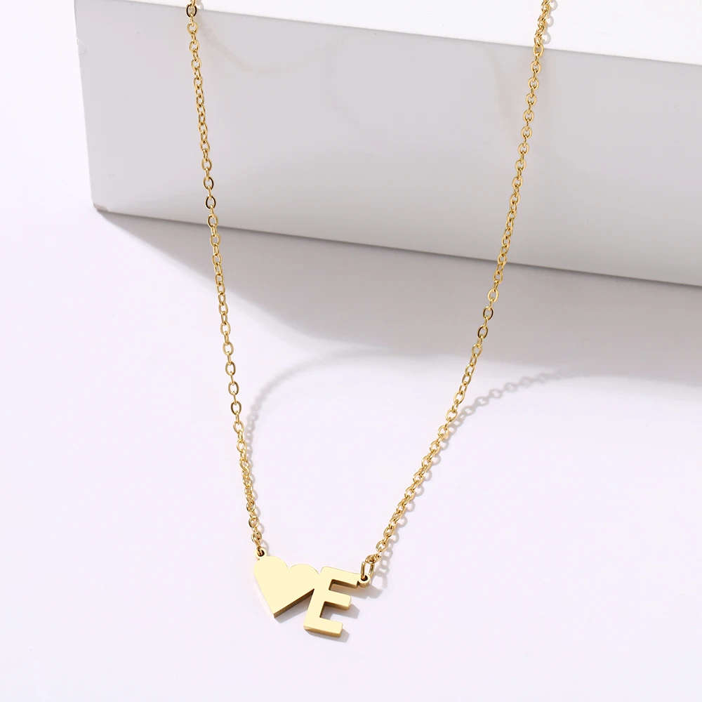 GENUINE Initial Letter ` E ` Name Choker Stainless Steel Necklace - DO NOT FADE
